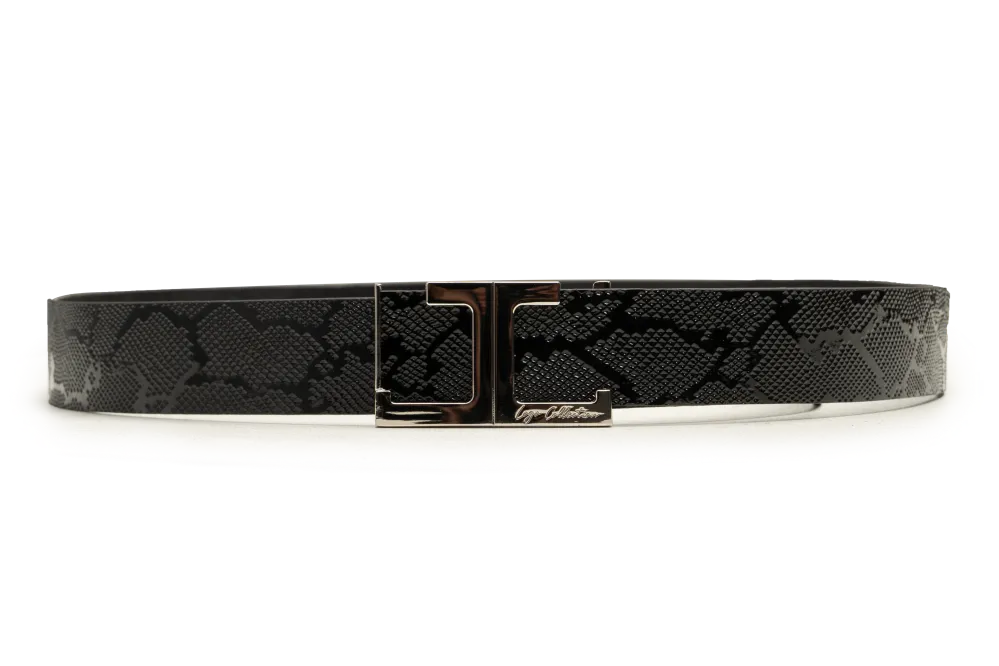 LEATHER BELT A1336 BKA - LOGO