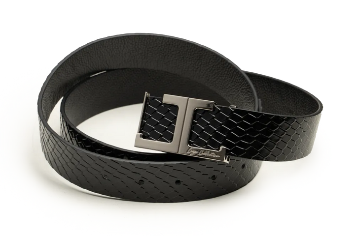 LEATHER BELT A1334 BKA - LOGO