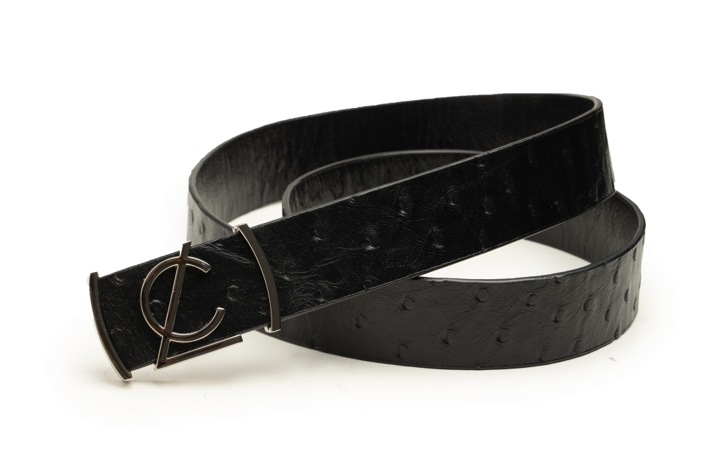 LEATHER BELT A1343 BKA - LOGO