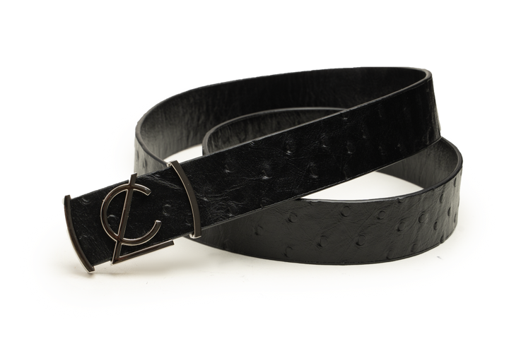 LEATHER BELT A1343 BKA - LOGO