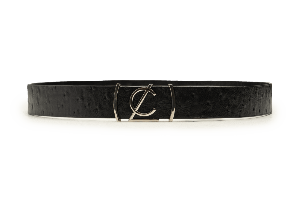 LEATHER BELT A1343 BKA - LOGO