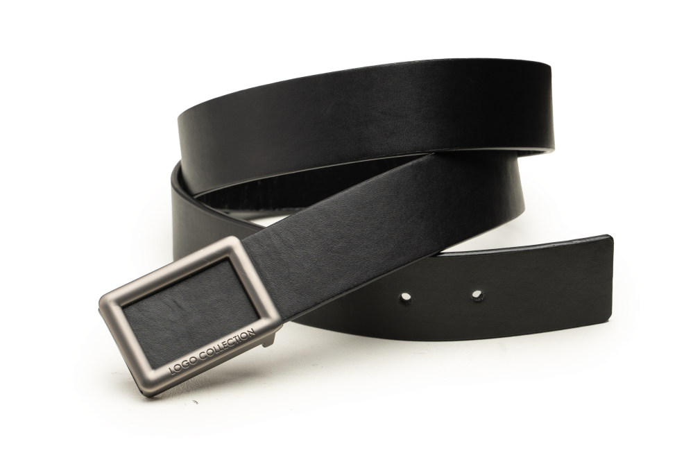 LEATHER BELT A1345 BKA - LOGO