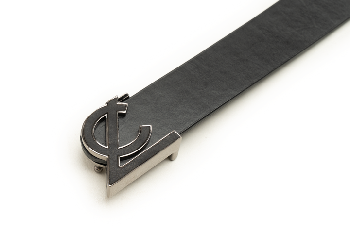 LEATHER BELT A1349 BKA - LOGO