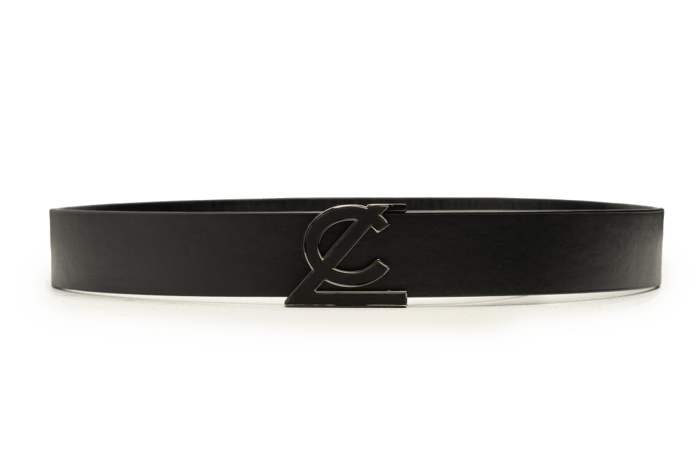 LEATHER BELT A1349 BKA - LOGO