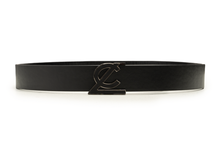 LEATHER BELT A1349 BKA - LOGO