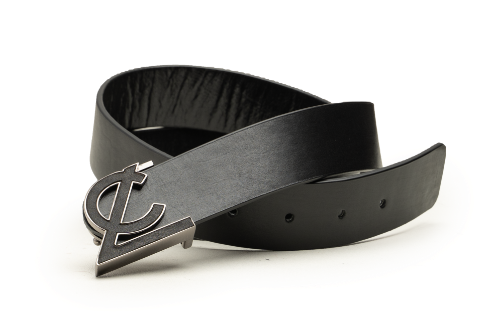 LEATHER BELT A1349 BKA - LOGO