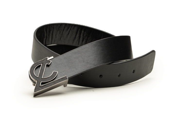 LEATHER BELT A1349 BKA - LOGO