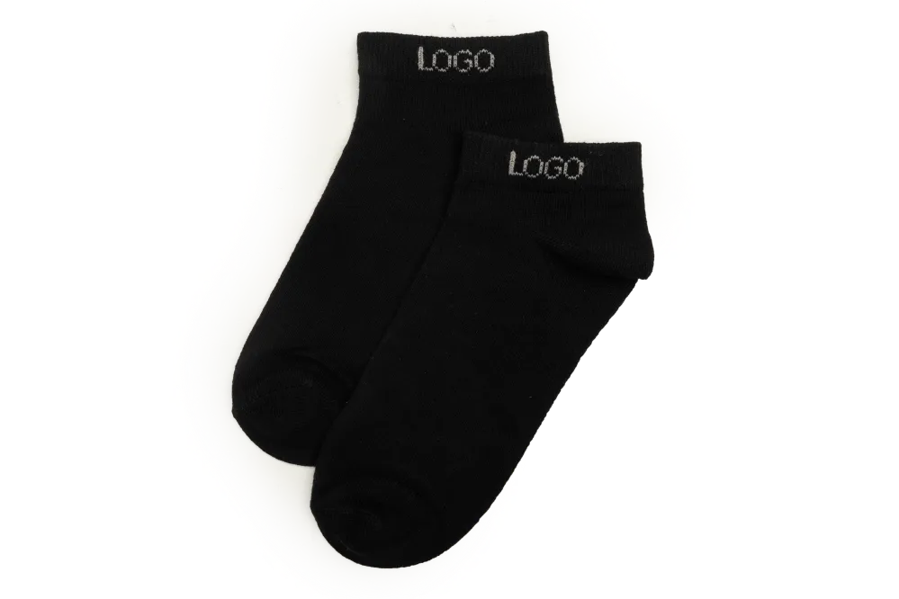 LOGO MENS ANKLE COTTON SOCKS (PACK OF 2) - LOGO