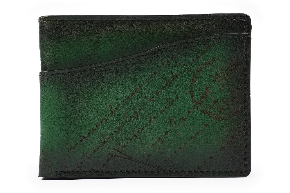 NOTE WALLET NW602 GRN "RFID PROTECTION" - LOGO