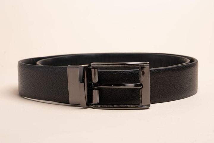 LOGO LEATHER BELT A1258 BKA_Accessories