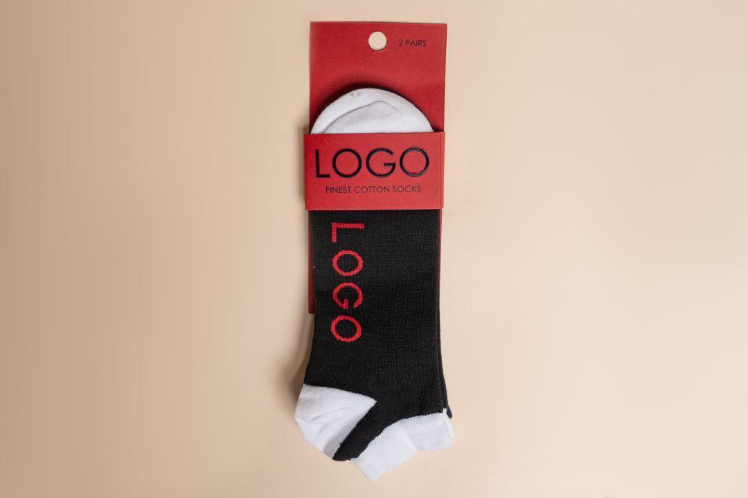 LOGO MENS ANKLE COTTON SOCKS (PACK OF 2)_Accessories